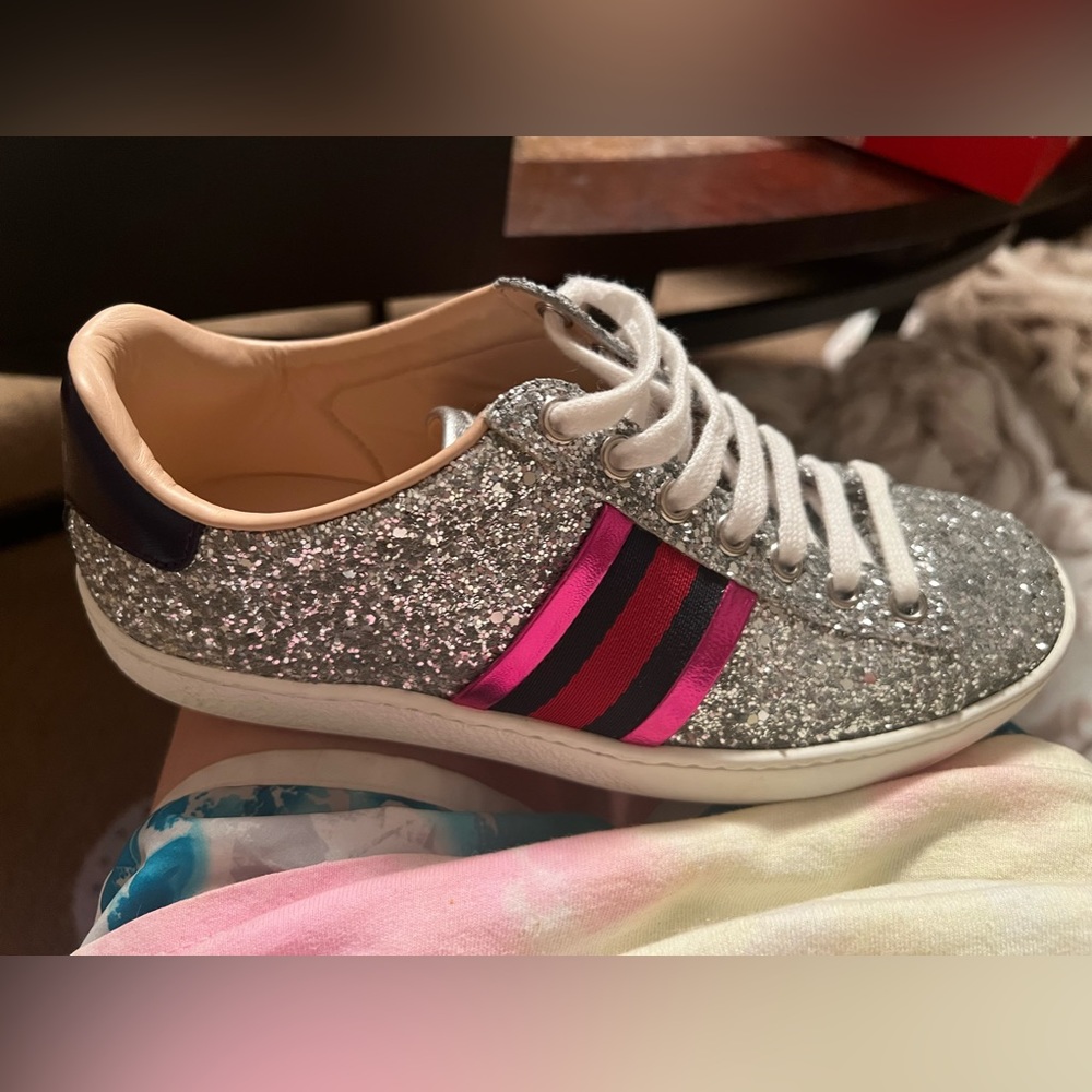 Gucci glitter ace sneakers size 35